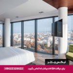 اتاق پریمیوم با پنجره‌های سرتاسری و نمایی پانورامیک از شهر تفلیس​