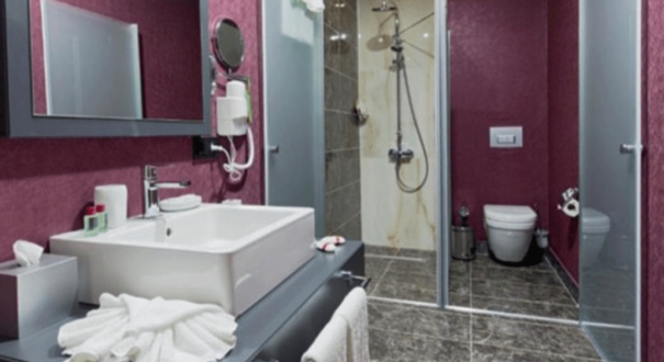 تصویری از اتاق اکونومی در هتل Euphoria Batumi با دکوراسیون مدرن و امکانات رفاهی کامل.​